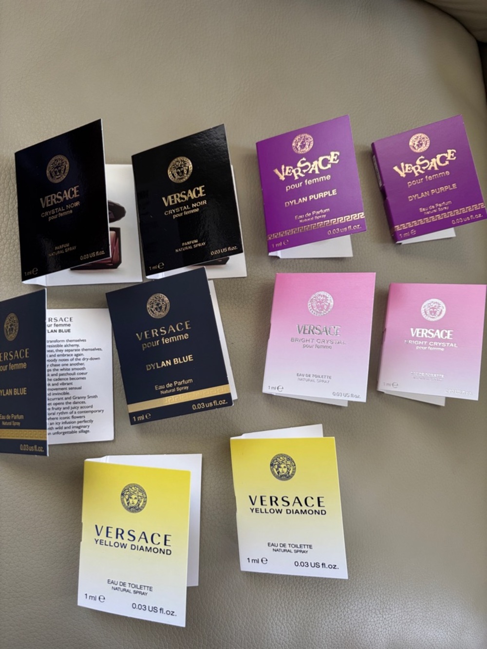 Versace Perfume Sample Card Set